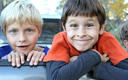 Two happy young boys